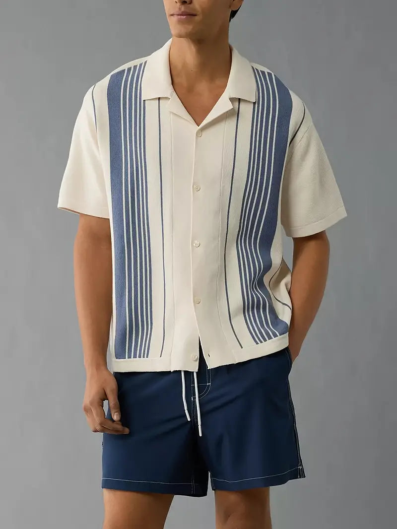 Riviera Azure Knit Polo