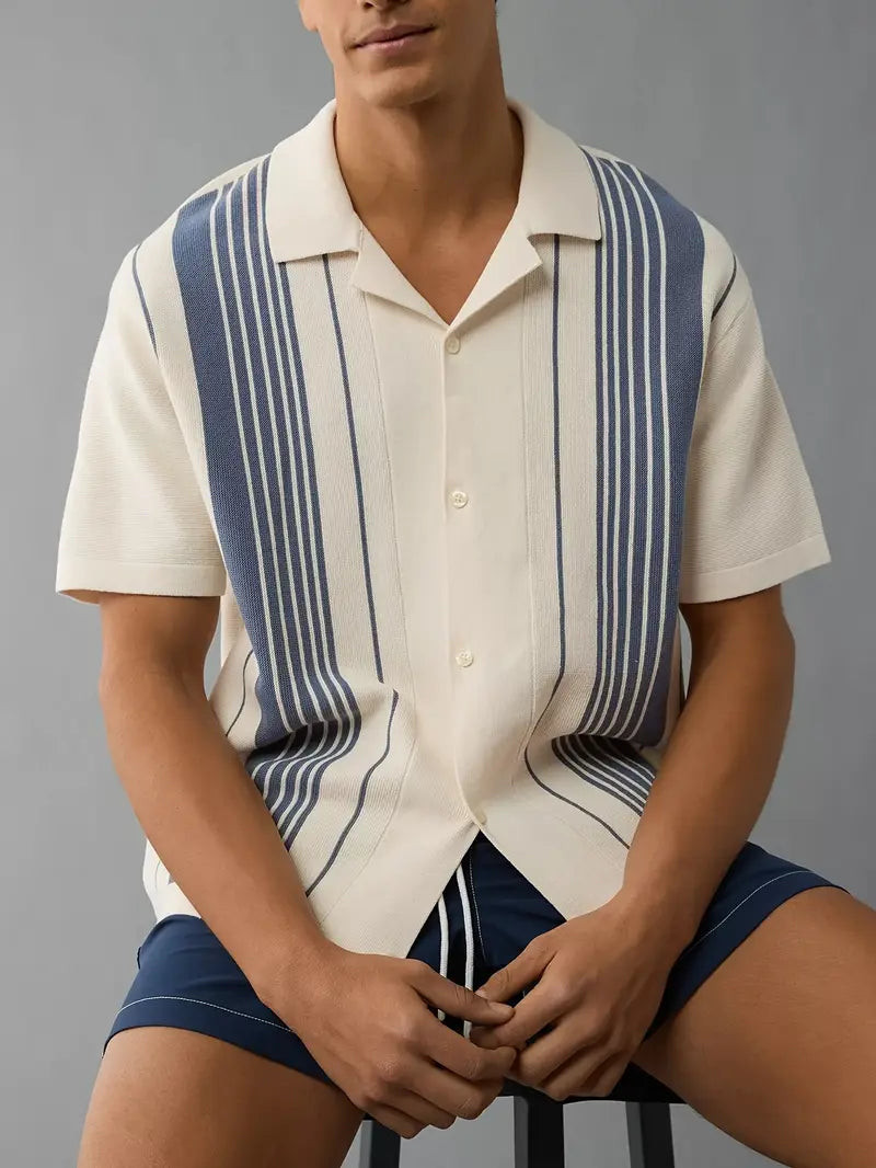 Riviera Azure Knit Polo