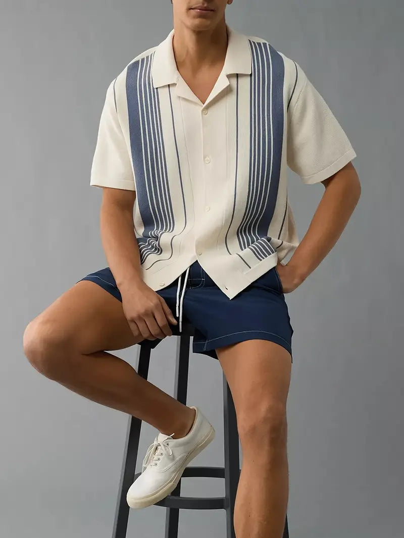 Riviera Azure Knit Polo